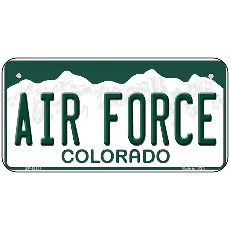 Air Force Novelty Metal License Plate 6" x 3" (BP)