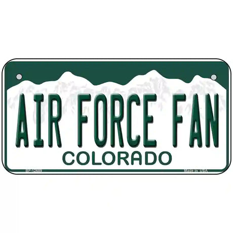 Air Force Fan Novelty Metal License Plate 6" x 3" (BP)