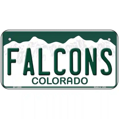 Falcons Novelty Metal License Plate 6" x 3" (BP)