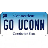 Go UConn Novelty Metal License Plate 6" x 3" (BP)