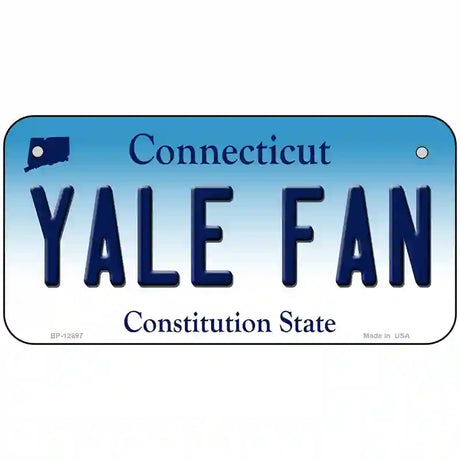 Yale Fan Novelty Metal License Plate 6" x 3" (BP)