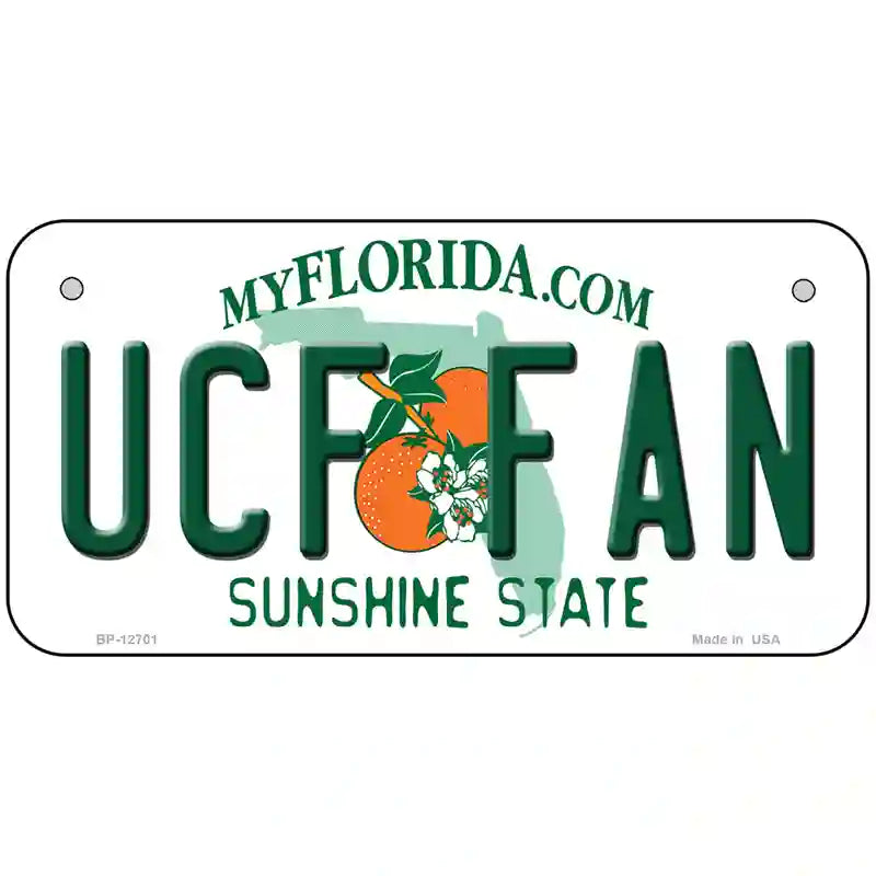 UCF Fan Novelty Metal License Plate 6" x 3" (BP)