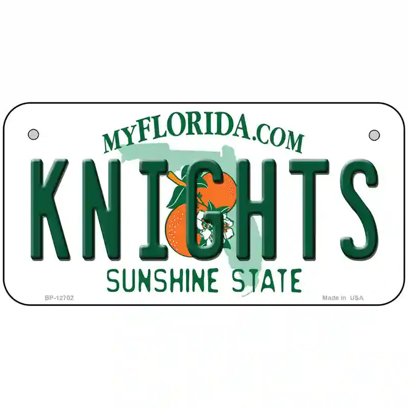 Knights Novelty Metal License Plate 6" x 3" (BP)