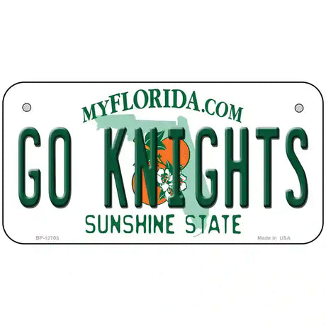 Go Knights Novelty Metal License Plate 6" x 3" (BP)