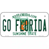 Go Florida Novelty Metal License Plate 6" x 3" (BP)