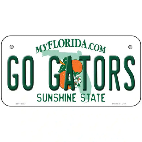 Go Gators Novelty Metal License Plate 6" x 3" (BP)