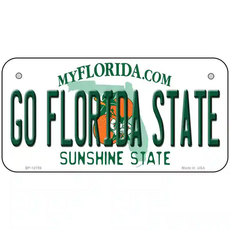 Go Florida State Novelty Metal License Plate 6" x 3" (BP)