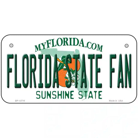 Florida State Fan Novelty Metal License Plate 6" x 3" (BP)