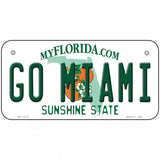 Go Miami Novelty Metal License Plate 6" x 3" (BP)