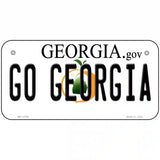 Go Georgia Novelty Metal License Plate 6" x 3" (BP)