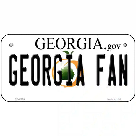 Georgia Fan Novelty Metal License Plate 6" x 3" (BP)