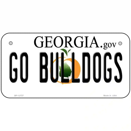 Go Bulldogs Georgia Novelty Metal License Plate 6" x 3" (BP)