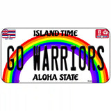 Go Warriors Novelty Metal License Plate 6" x 3" (BP)