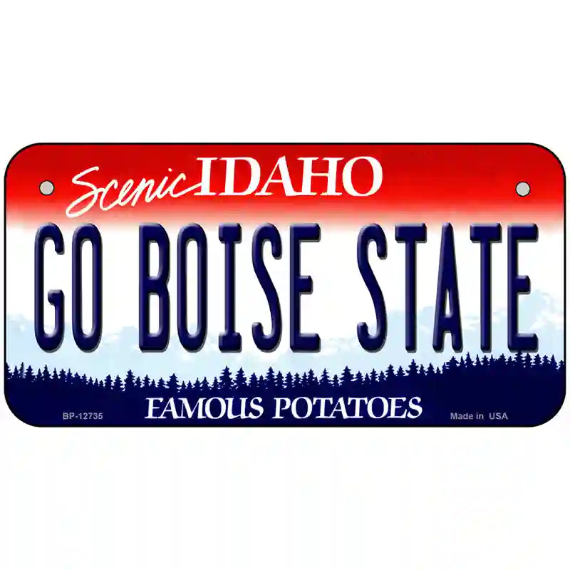 Go Boise State Novelty Metal License Plate 6" x 3" (BP)