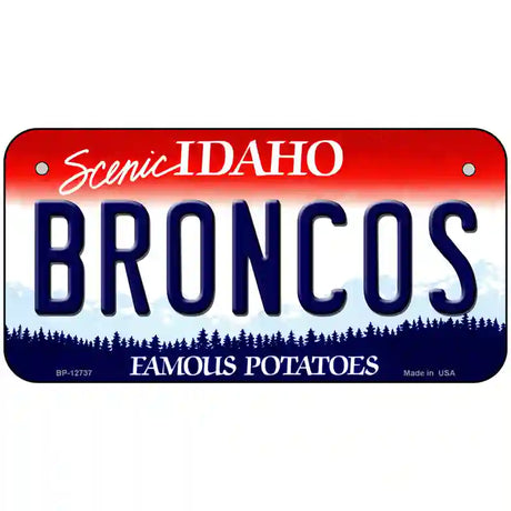 Broncos Novelty Metal License Plate 6" x 3" (BP)