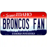 Broncos Fan Novelty Metal License Plate 6" x 3" (BP)