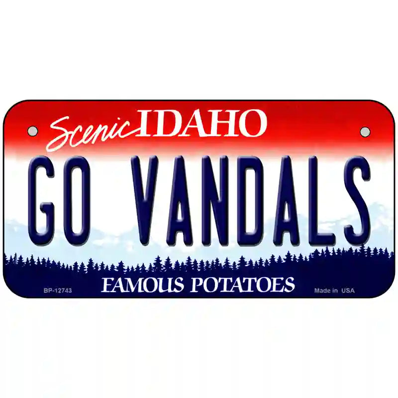 Go Vandals Novelty Metal License Plate 6" x 3" (BP)