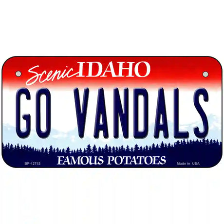 Go Vandals Novelty Metal License Plate 6" x 3" (BP)