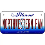 Northwestern Fan Novelty Metal License Plate 6" x 3" (BP)