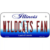 Wildcats Fan Illinois Novelty Metal License Plate 6" x 3" (BP)