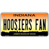 Hoosiers Fan Novelty Metal License Plate Tag 6" x 3" (BP)