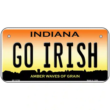 Go Irish Novelty Metal License Plate Tag 6" x 3" (BP)