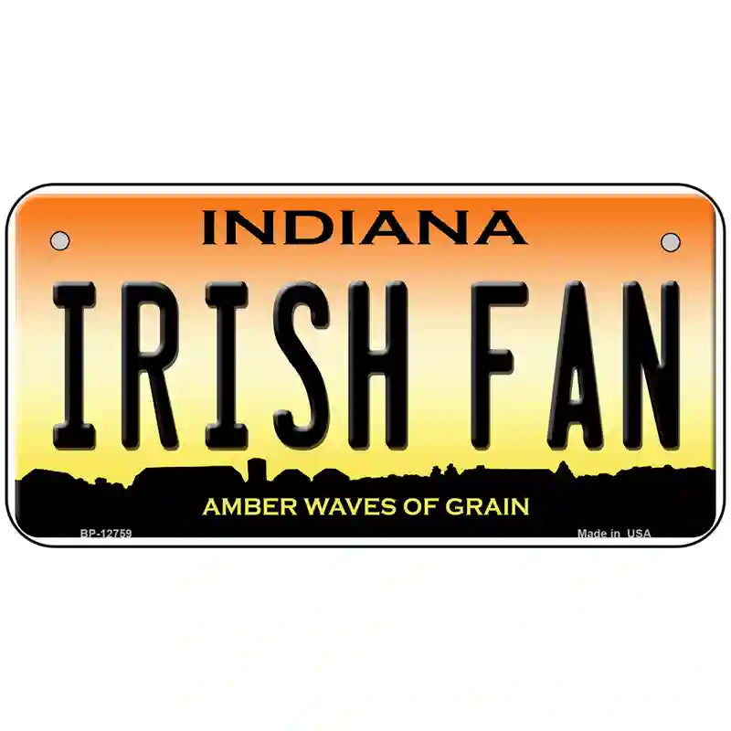 Irish Fan Novelty Metal License Plate Tag 6" x 3" (BP)