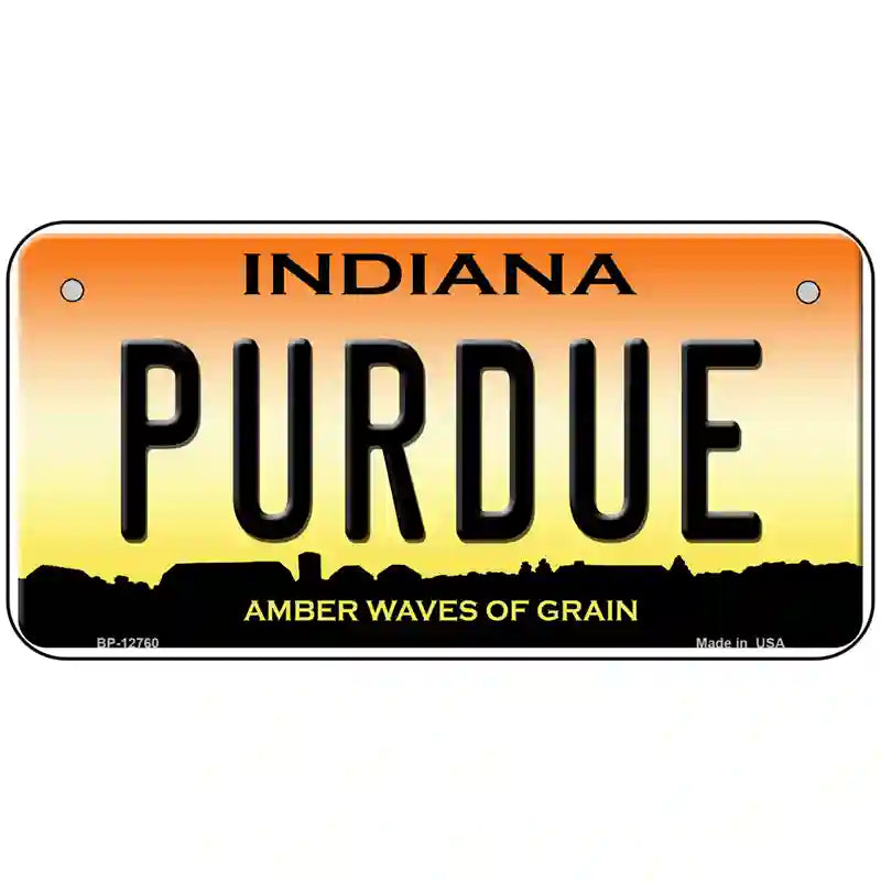 Purdue Novelty Metal License Plate Tag 6" x 3" (BP)