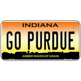 Go Purdue Novelty Metal License Plate Tag 6" x 3" (BP)