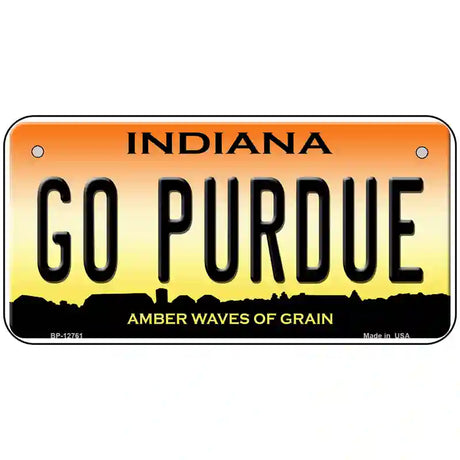 Go Purdue Novelty Metal License Plate Tag 6" x 3" (BP)