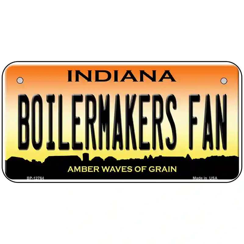 Boilermakers Fan Novelty Metal License Plate Tag 6" x 3" (BP)