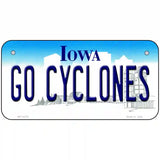 Go Cyclones Novelty Metal License Plate Tag 6" x 3" (BP)