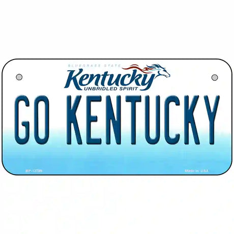 Go Kentucky Novelty Metal License Plate Tag 6" x 3" (BP)