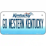 Go Western Kentucky Novelty Metal License Plate Tag 6" x 3" (BP)