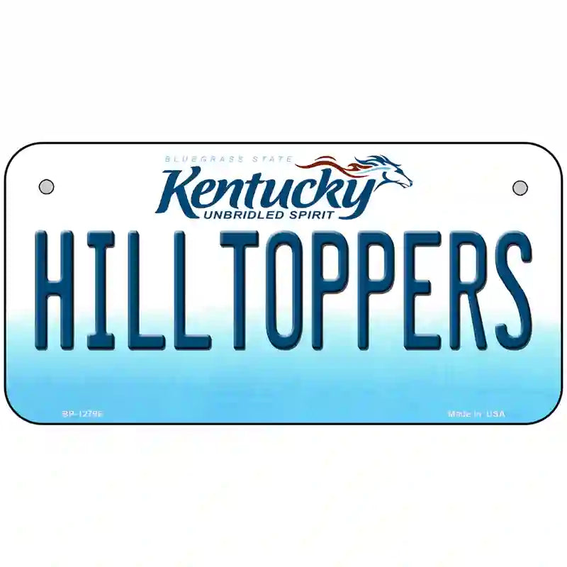 Hilltoppers Novelty Metal License Plate Tag 6" x 3" (BP)