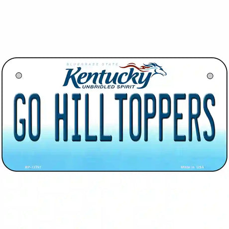 Go Hilltoppers Novelty Metal License Plate Tag 6" x 3" (BP)