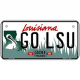 Go LSU Novelty Metal License Plate Tag 6" x 3" (BP)