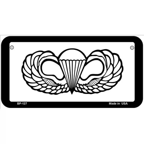 Parachute Badge Novelty Metal License Plate 6" x 3" (BP)