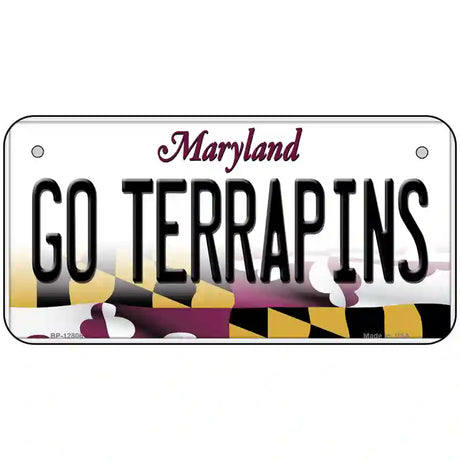 Go Terrapins Novelty Metal License Plate Tag 6" x 3" (BP)