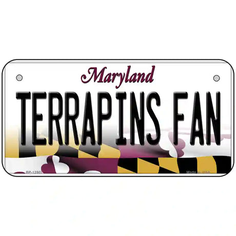 Terrapins Fan Novelty Metal License Plate Tag 6" x 3" (BP)