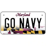 Go Navy Novelty Metal License Plate Tag 6" x 3" (BP)