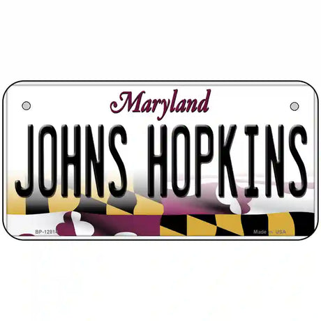 Johns Hopkins Novelty Metal License Plate Tag 6" x 3" (BP)