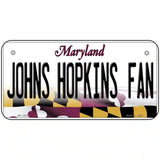 Johns Hopkins Fan Novelty Metal License Plate 6" x 3" (BP)