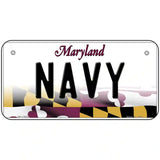 Navy Novelty Metal License Plate 6" x 3" (BP)