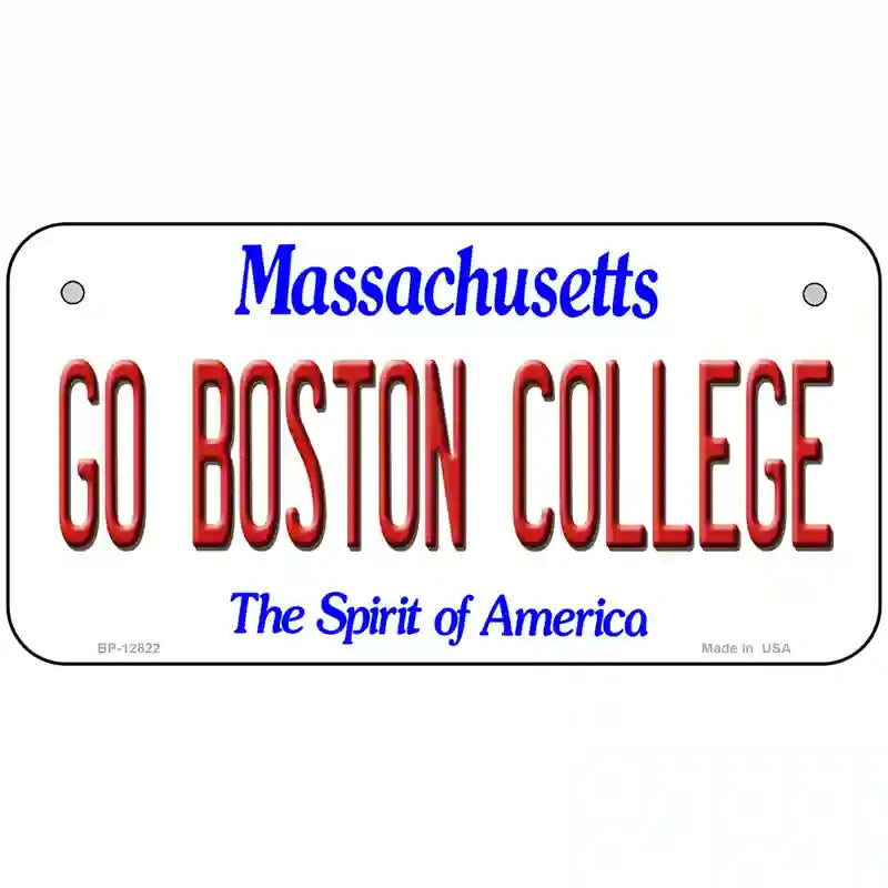 Go Boston College Novelty Metal License Plate 6" x 3" (BP)