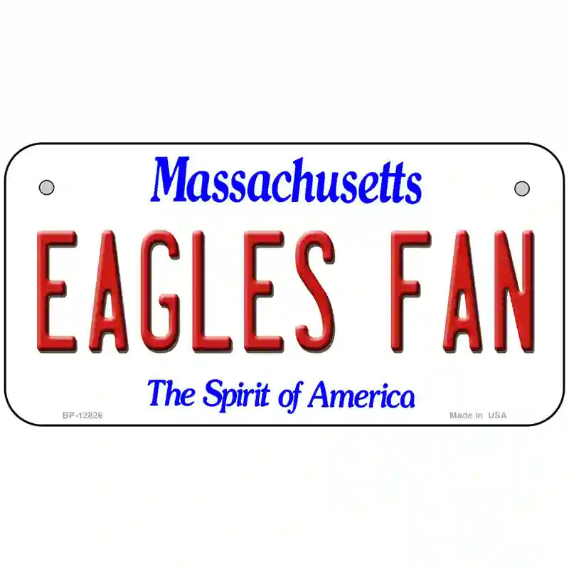 Eagles Fan Novelty Metal License Plate 6" x 3" (BP)