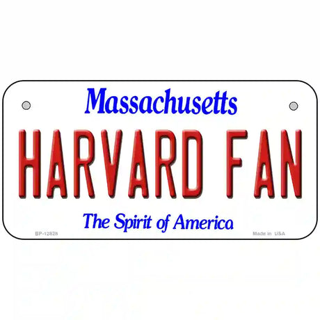 Harvard Fan Novelty Metal License Plate 6" x 3" (BP)