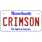 Crimson Novelty Metal License Plate 6" x 3" (BP)