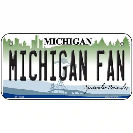 Michigan Fan Novelty Metal License Plate 6" x 3" (BP)