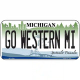 Go Western Michigan Novelty Metal License Plate 6" x 3" (BP)